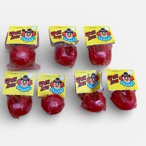 NOS Red Clown Noses, Set of 7